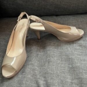 Jenn Ardor Open Toe Kitten Heel Pump Size 7 1/2